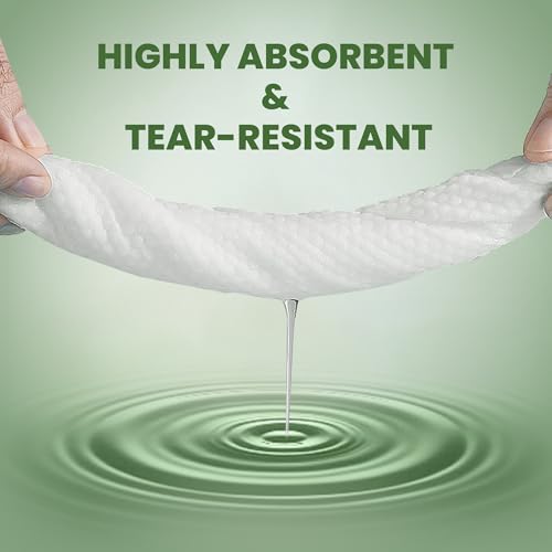Ourmed Life Face Towels - 300 Count Biodegradable Face Cloths for Sensitive Skin
