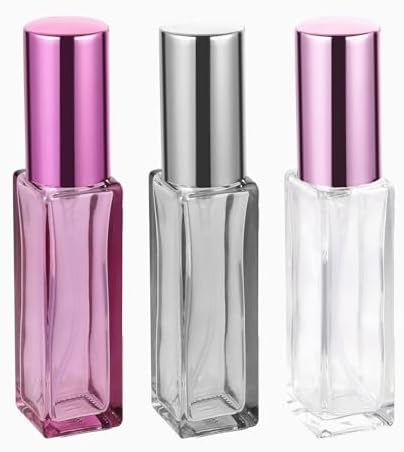 3 Pcs 10ML Glass Perfume Travel Refillable Bottles