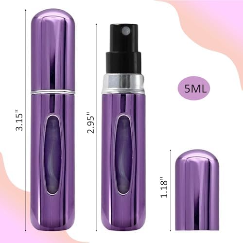 6pcs Mini Perfume Refillable Travel Bottle Atomizer Sprayer for Fragrance