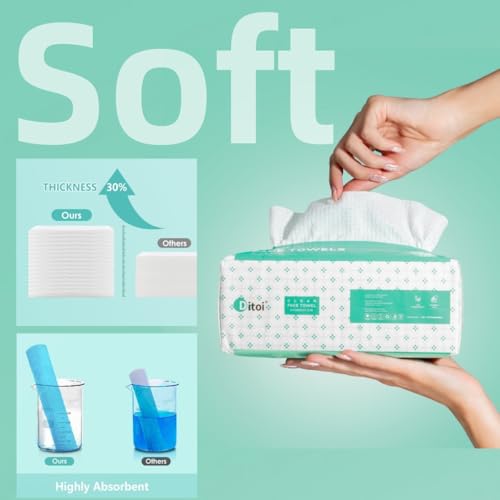 Ditoi Ultra Soft Face Towels for Makeup Skincare 60 Count