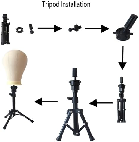 Adjustable Wig Stand with Mannequin Head 23 Inch