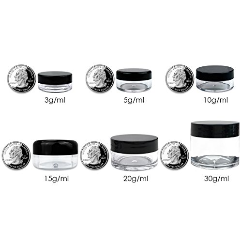 Beauticom 3G Round Jars with Pink Lids - 1000 Pieces BPA Free