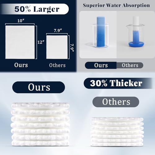 DewVera Disposable Face Towel 10x12 Ultra Soft Thick Washcloth