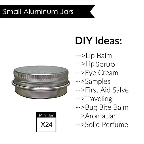 JOYWEE 24 Pack 5 Oz Aluminum Tin Jars with Screw Cap Lid