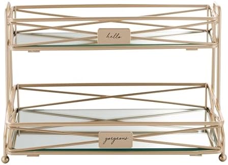 Home Details 2 Tier Mirrored Vanity Tower