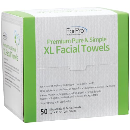 ForPro Premium Pure Simple XL Facial Towels 50 Count