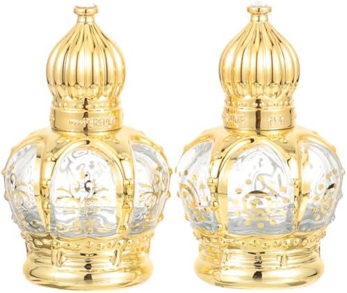 Homoyoyo 2pcs Essential Oil Glass Bottles 10ml Travel Roller Bottles