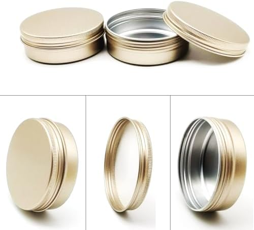 6pcs 100ml Matte-Gold Aluminum Tin Cans