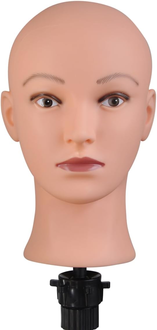 Soft Bald Mannequin Head for Wig Display and Glasses