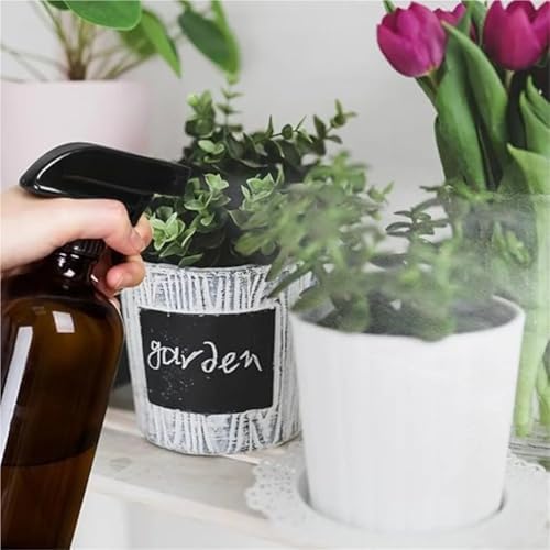 4Pcs Amber Glass Spray Bottles Refillable for Cleaning Plants and More