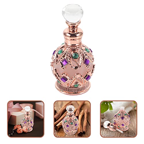 Vintage Rose Gold Glass Perfume Bottle Refillable