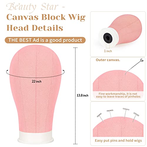 Beauty Star 63 Inch Tall Wig Stand Tripod with 22 Inch Mannequin Head