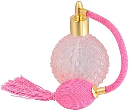 100ml Crystal Perfume Bottle with Long Spray Tassels Atomizer Pump Refillable Glass