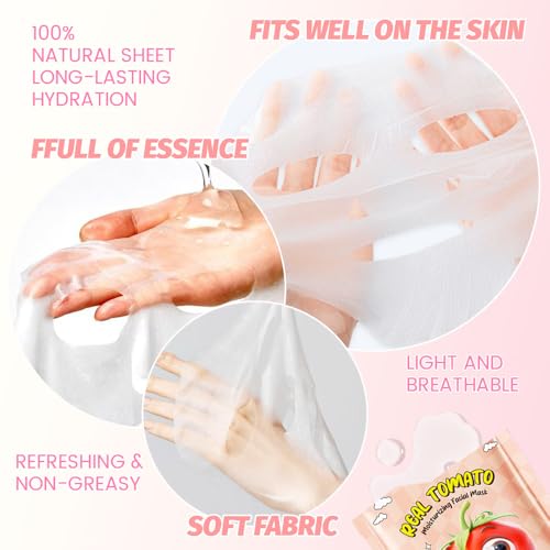 Kaely 10 Pack Fruit Face Masks for Kids