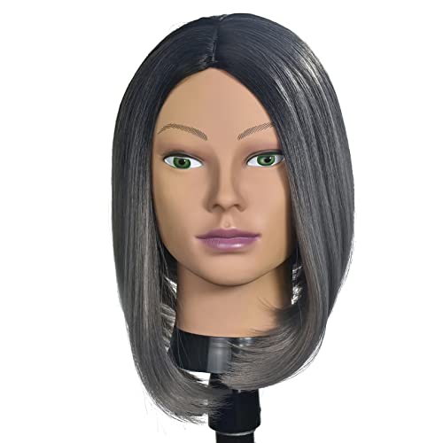 Bald Female Training Head for Wigs and Display with Free Clamp