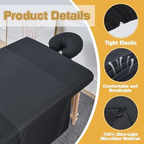 2 Sets Microfiber Massage Table Sheets for Spa and Beauty