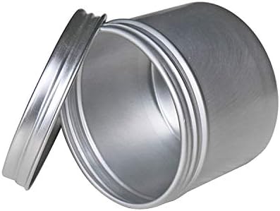 Foraineam 24 Pack 4 Ounce Round Tin Cans with Screw Lid