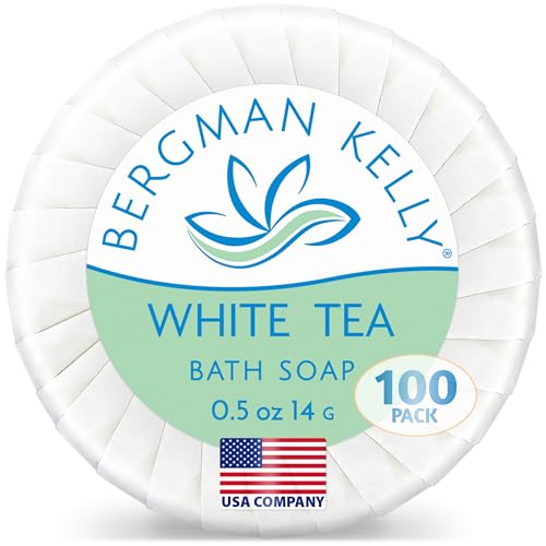 Bergman Kelly Hotel Soap Bars - White Tea 05 oz 100 PK