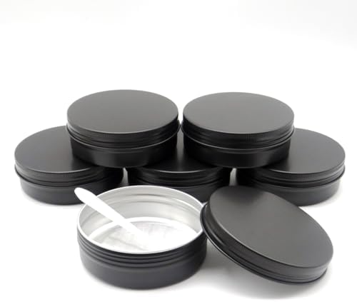 6 Pack 100ml Aluminum Tin Jars with Screw Cap