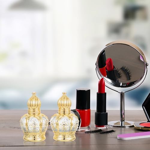 Homoyoyo 2pcs Essential Oil Glass Bottles 10ml Travel Roller Bottles