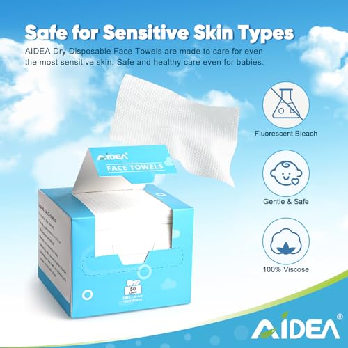 AIDEA Face Towels Disposable 100 Ct 2 Box