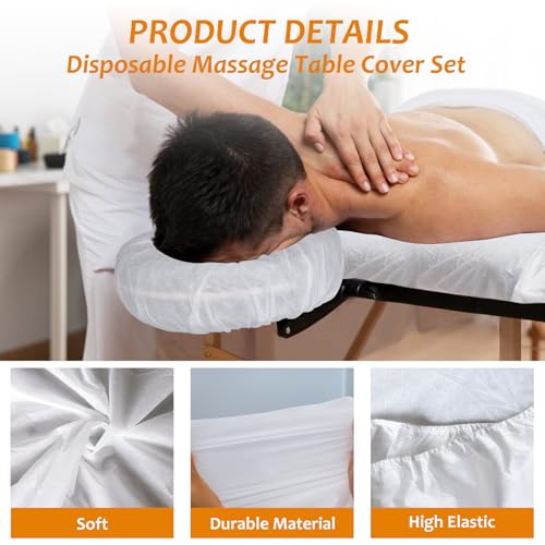 60 Pcs Disposable Fitted Massage Table Sheet Set