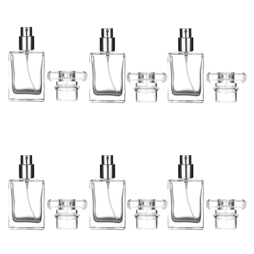 6 Pack 30ml Transparent Refillable Perfume Bottles