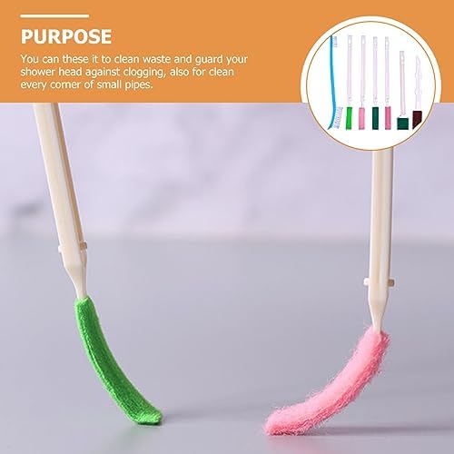 7pcs Long Handle Tile Cleaner Brush Set for Bathroom and Cleaning Tools