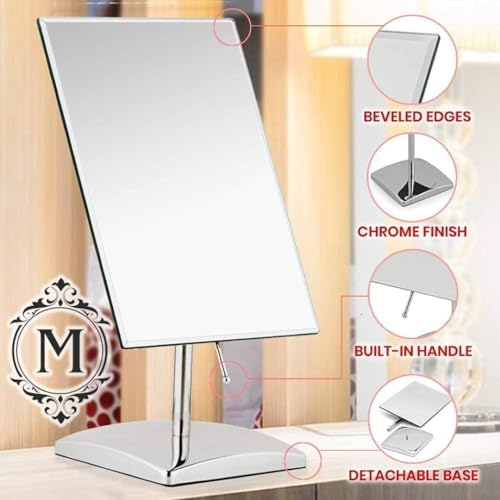 Mirrorvana Large Adjustable Desk Mirror with Stand