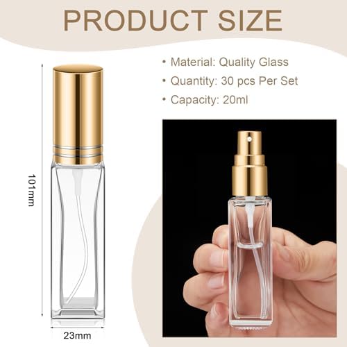 Domensi 60 Pcs Glass Perfume Bottles with Pump