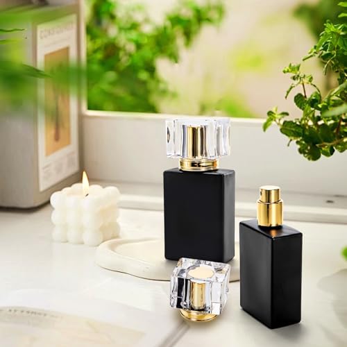 Foraineam 8 Pack Black Refillable Perfume Bottles