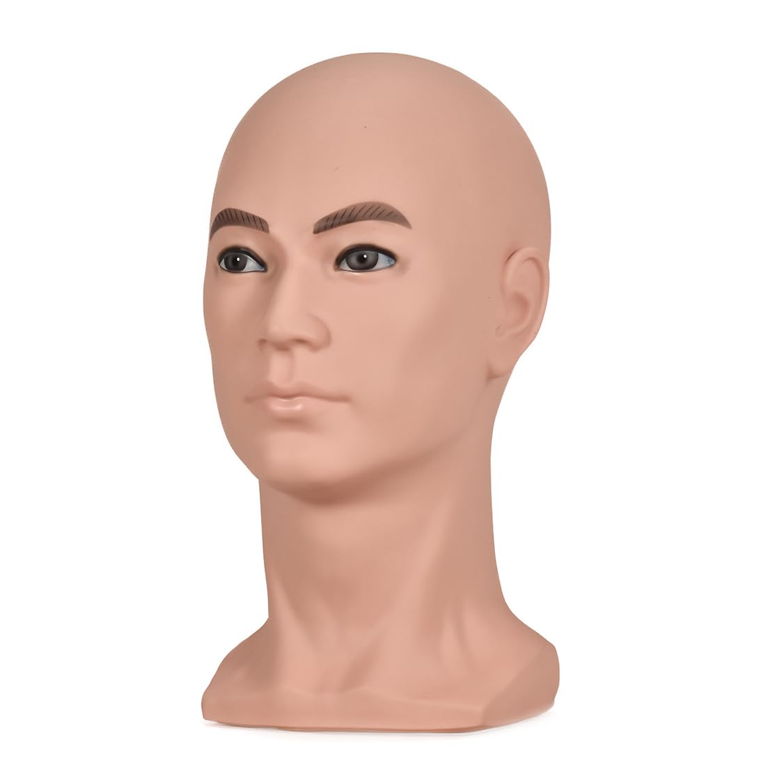 PVC Male Mannequin Head for Wig and Headphone Display