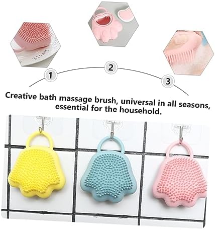 Silicone Bath Brush for Body Exfoliation and Deep Cleansing