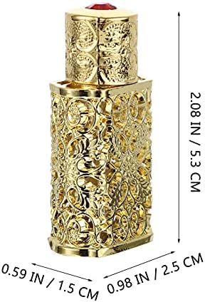 Hollow Metal Essential Oil Dropper Bottle Portable Refillable Perfume Vial