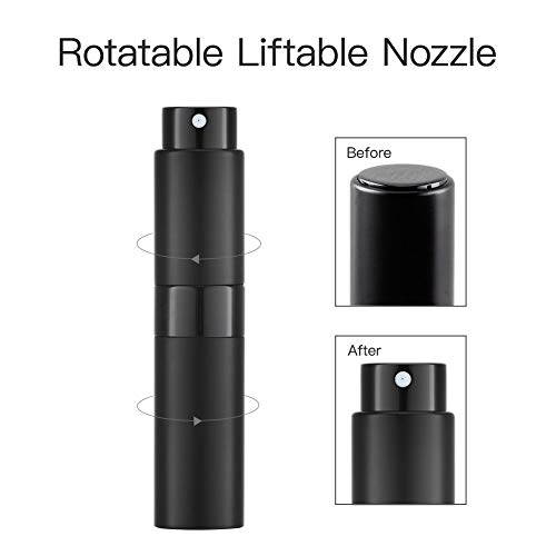 Lisapack 8ml Atomizer Spray Bottle Matte Black