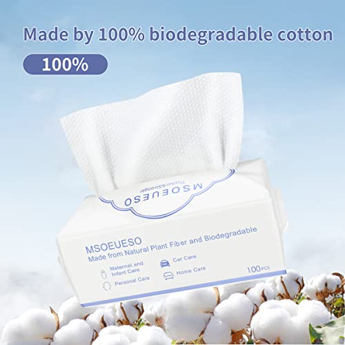 MSOEUESO Ultra Soft Disposable Face Towel 100 Count Pack