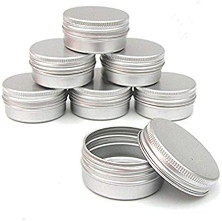 CTKcom 2-Ounce Aluminum Tin Containers with Screw Top
