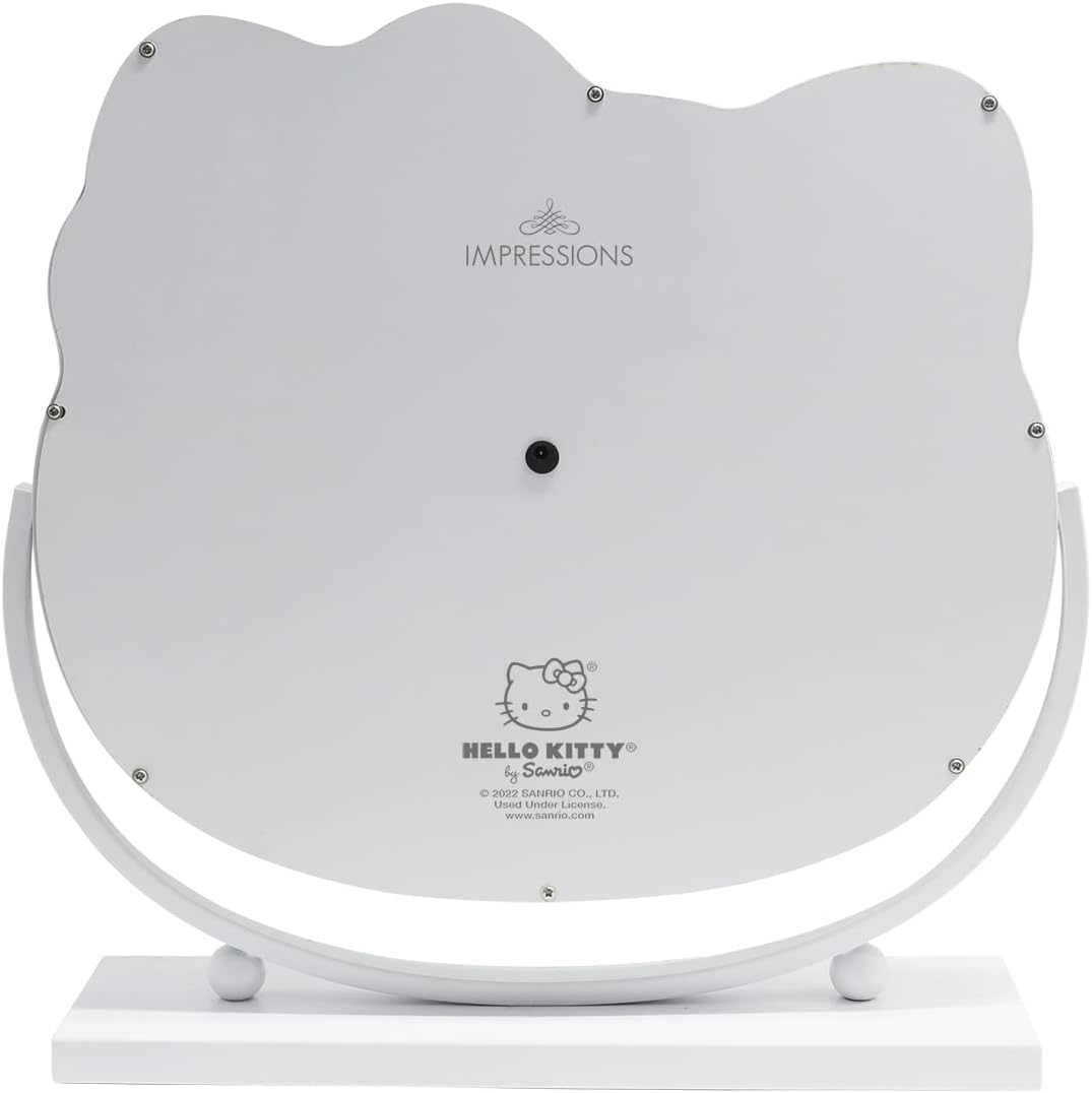 Hello Kitty Kawaii Desk Mirror with LED Lights and Touch Sensor