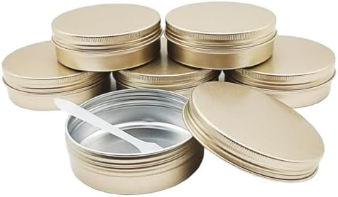 6pcs 100ml Matte-Gold Aluminum Tin Cans