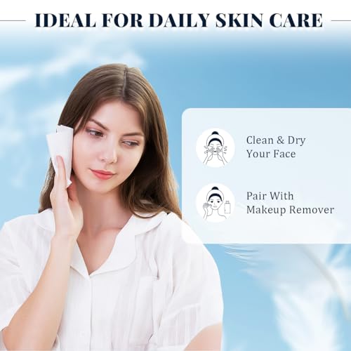 DewVera Disposable Face Towel 10x12 Ultra Soft Thick Washcloth