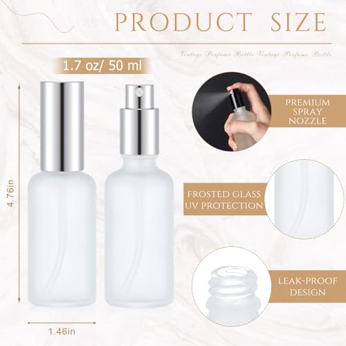 Roshtia 30 Pcs Refillable Silver Glass Spray Bottle for Perfume Travel