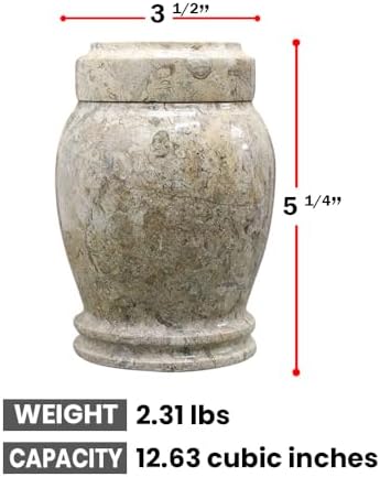 Customized Decorative Marble Keepsake Urn 3x275 Inches