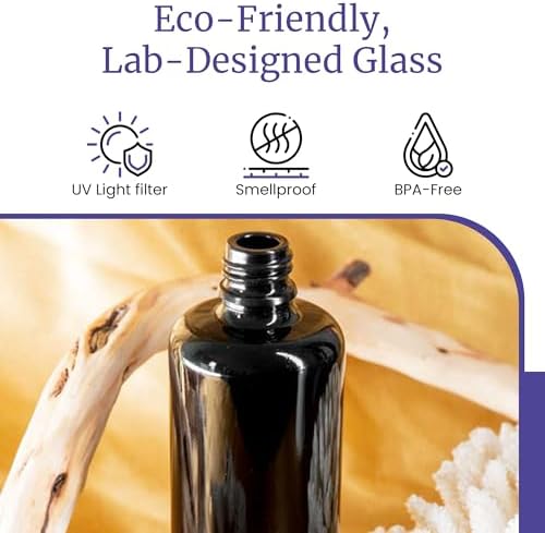 Infinity Jars 200 ML Black UV Blocking Glass Bottle