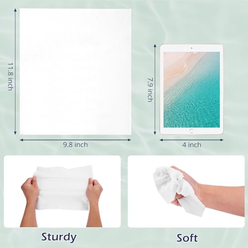 Disposable Face Towel 12x10 100 Cotton 320 Count 4 Pack
