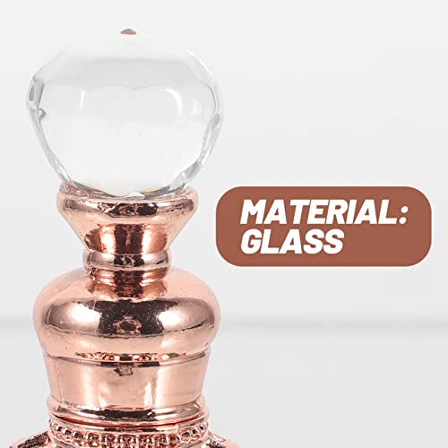 Vintage Rose Gold Glass Perfume Bottle Refillable