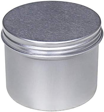 Foraineam 24 Pack 4 Ounce Round Tin Cans with Screw Lid
