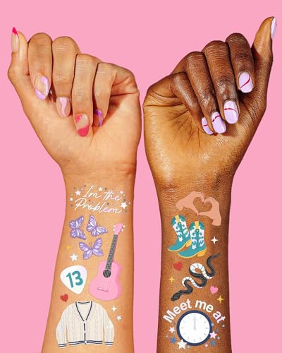 XO Fetti Eras Party Temporary Tattoos 74 Iridescent Styles