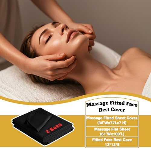 2 Sets Microfiber Massage Table Sheets for Spa and Beauty