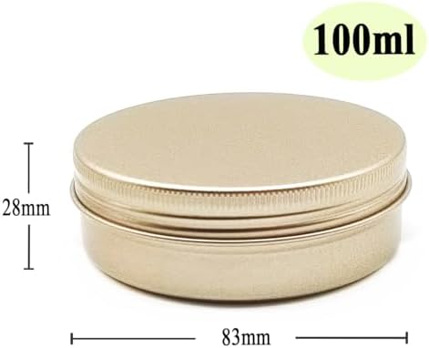 6pcs 100ml Matte-Gold Aluminum Tin Cans