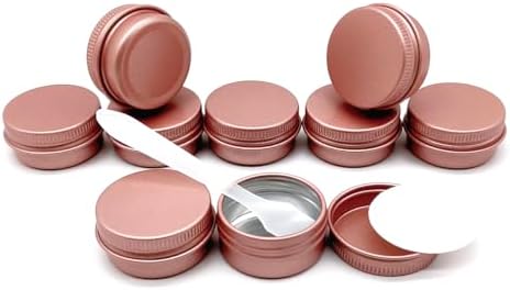 24 Pack Matte-Pink Aluminum Tin Jar for Cosmetics